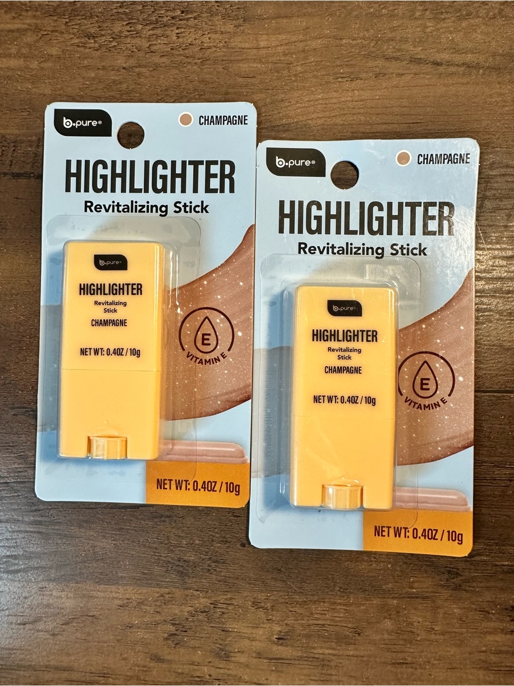 B Pure 2 Highlighter Revitalizing Sticks: Champagne With Vitamin E NEW